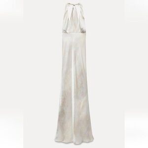 Zara Cream Backless Halter Gown